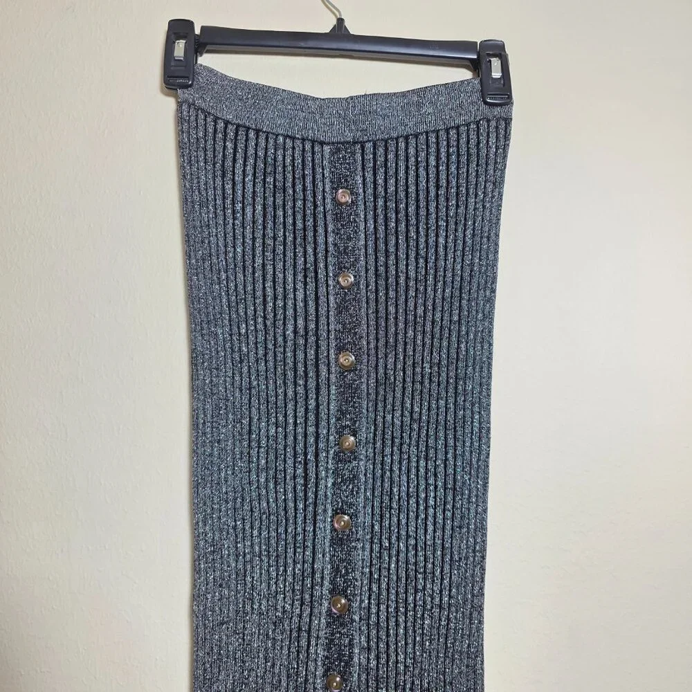 Tory Burch Lurex Stripe Knit Skirt Size XXS MSRP $498